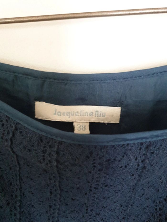 Jupe mi longue velours et broderie anglaise - photo numéro 3