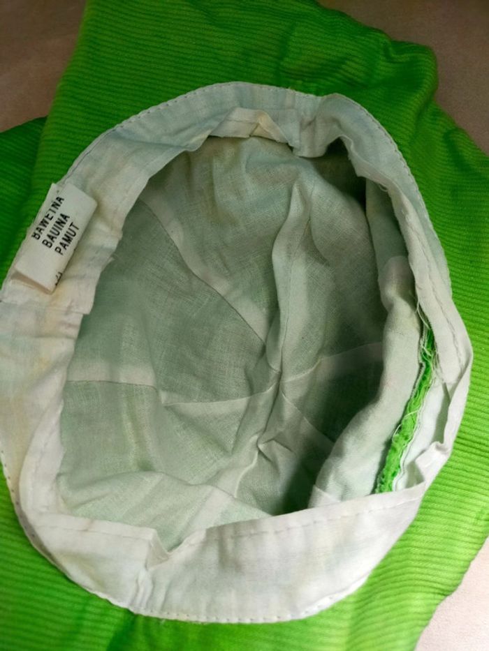 Bob vert Petite fleur – 48 cm – 100 % coton – Neuf sans étiquette - photo numéro 4