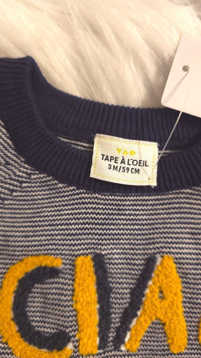 (NEUFS  non portés) 🏷🏷😍💙🥰 superbe ensemble pull tricot et jeans 3mois Garçon 🥰💙 - photo numéro 3