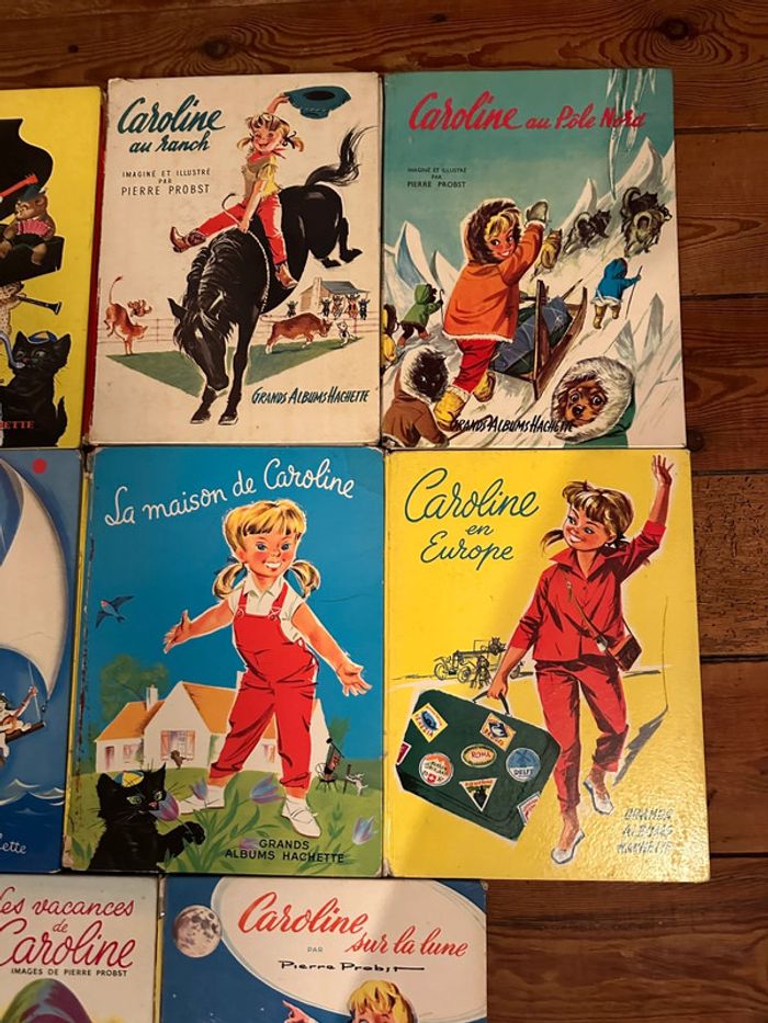 Lot de 8 livres Caroline Grands albums Hachette anciens état satisfaisant Probst - photo numéro 3