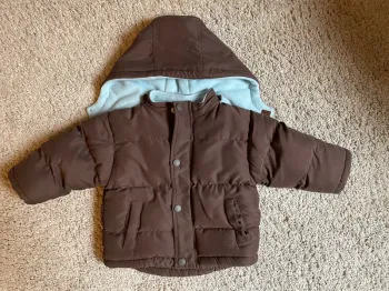 Doudoune marron bleu clair