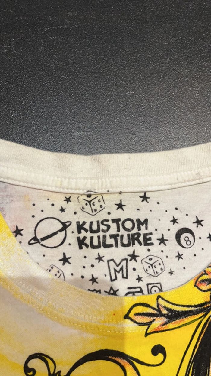 Pièce rare Tshirt M Kustom Kulture 100 % coton - photo numéro 2