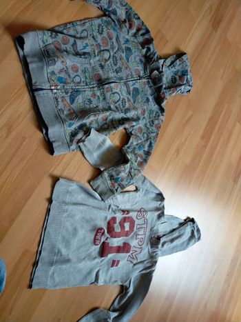 Lot 2 sweats à capuche avec défauts