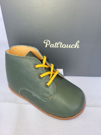 Chaussures derby garçon en cuir vert Point 20 Made in France 🇨🇵