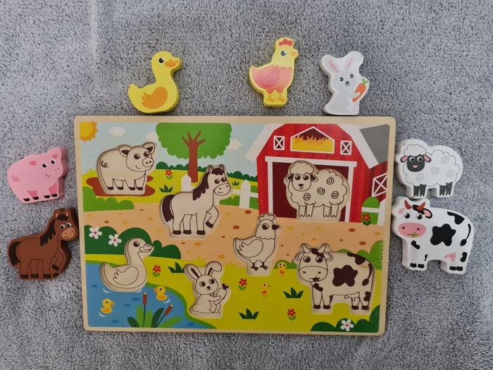 Lot de 3 jeux en bois (puzzle, labyrinthe et formes magnétiques) - photo numéro 5