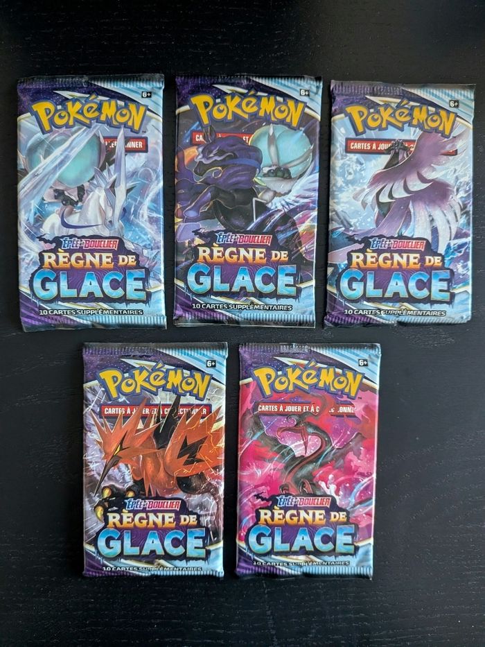Pokemon Artset 5 Boosters Pokémon EB6 Règne de Glace FR Neuf Scellé Art Set
