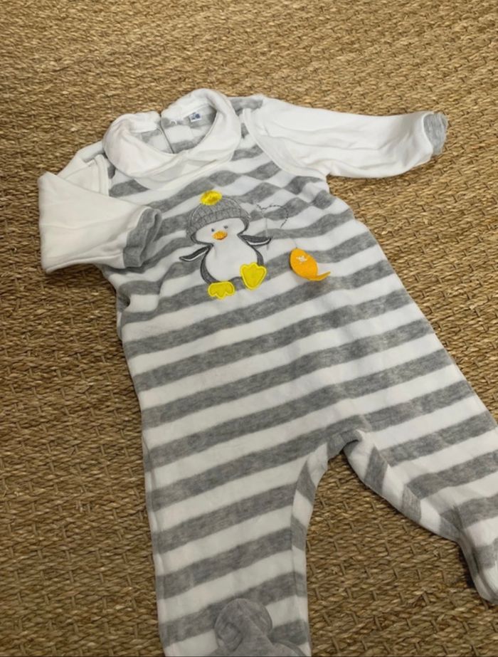 Lot de pyjama/grenoullières d’hiver bébé 3 mois - photo numéro 7