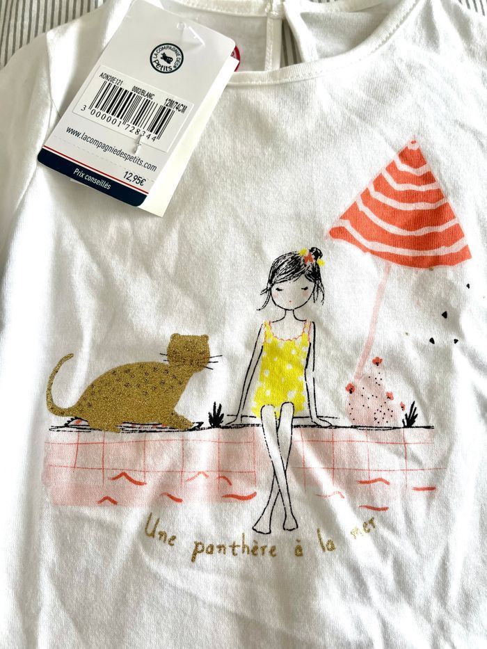 T-shirt MC Blanc 12 mois - photo numéro 2