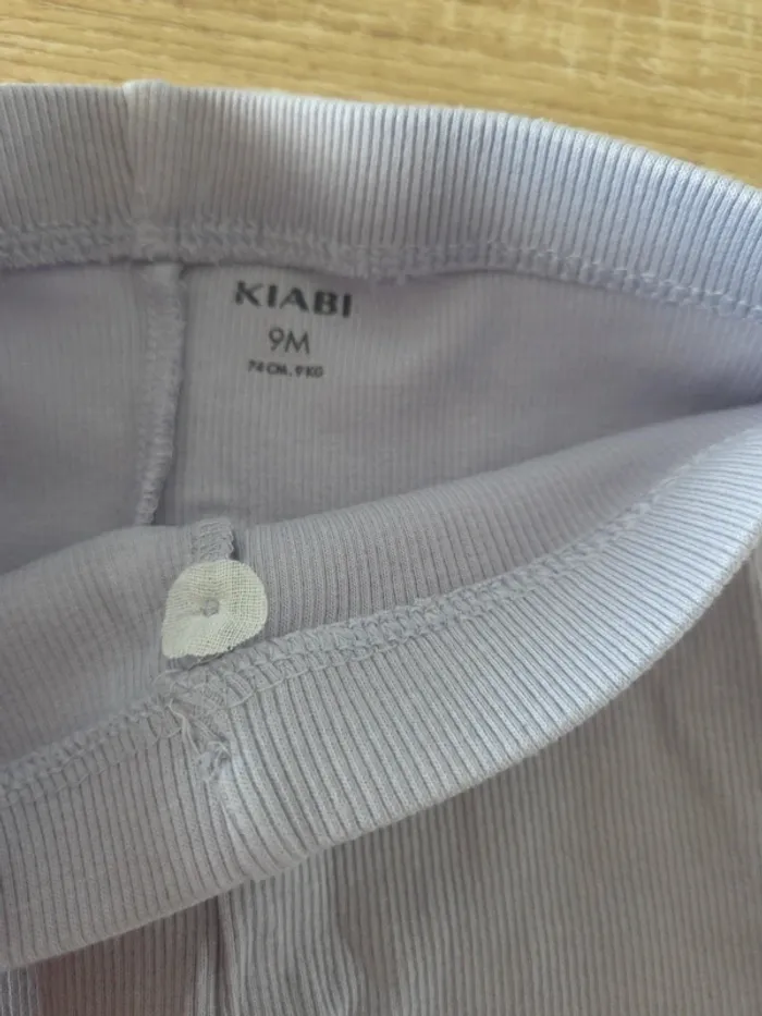 Legging côtelé violet 9 mois - photo numéro 3