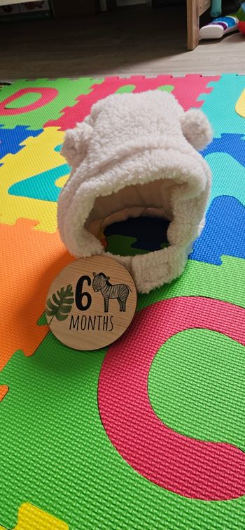 Cagoule beige effet mouton 6 mois