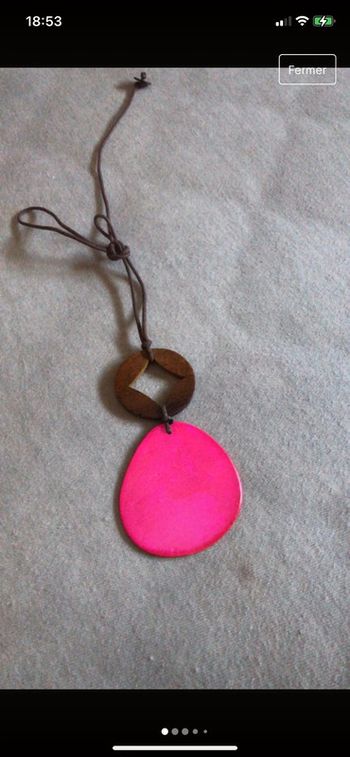 Collier fantaisie bois léger