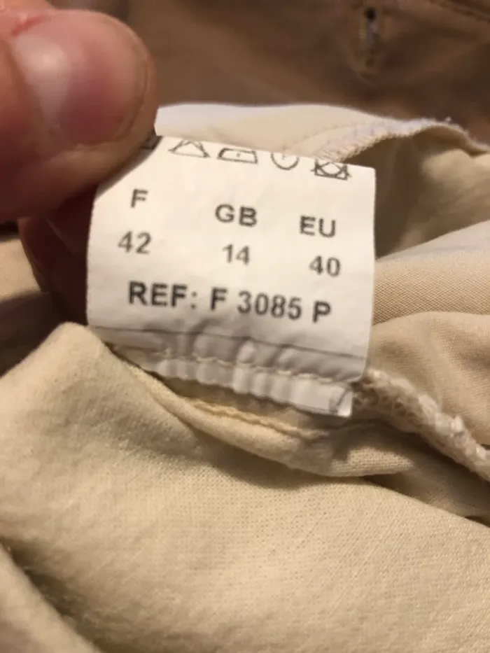 Pantacourt beige taille 42 - photo numéro 6