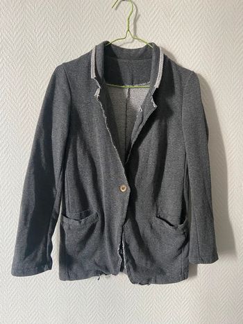 Gilet veste gris 100% coton