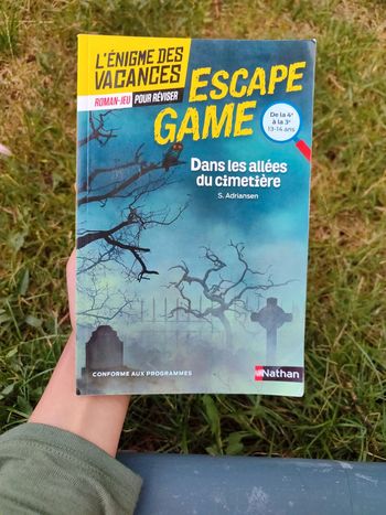 Escape game roman jeu 4e/3e