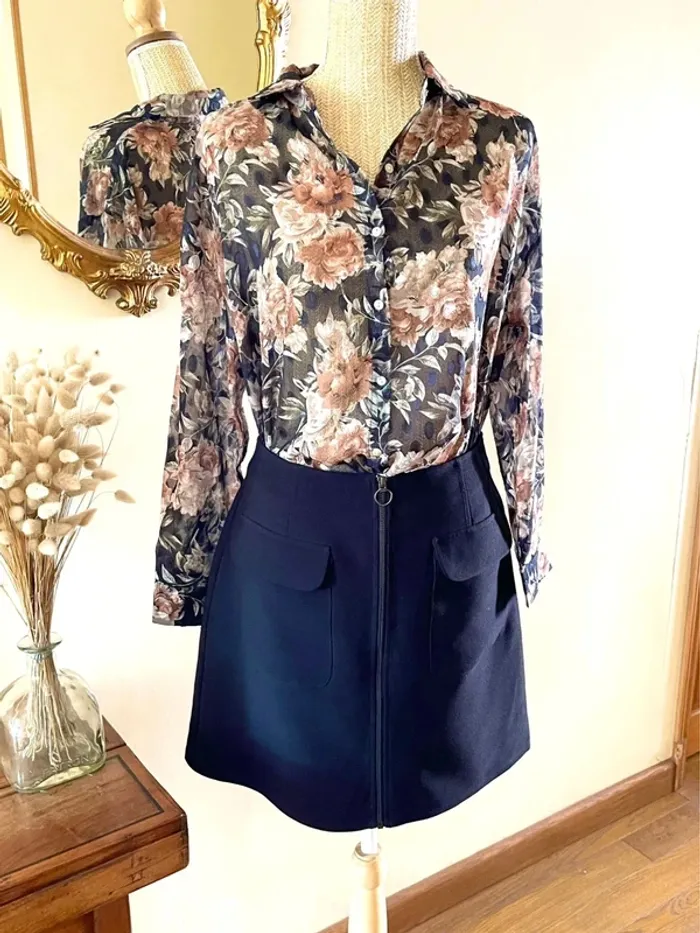 Sublime Haut manche longue Transparent Floral Sophyline taille M/L - photo numéro 11