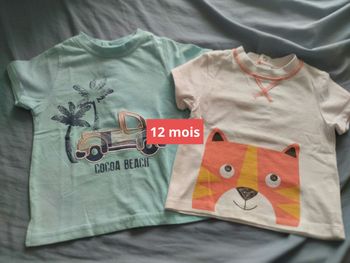 T-shirts taille 12 mois