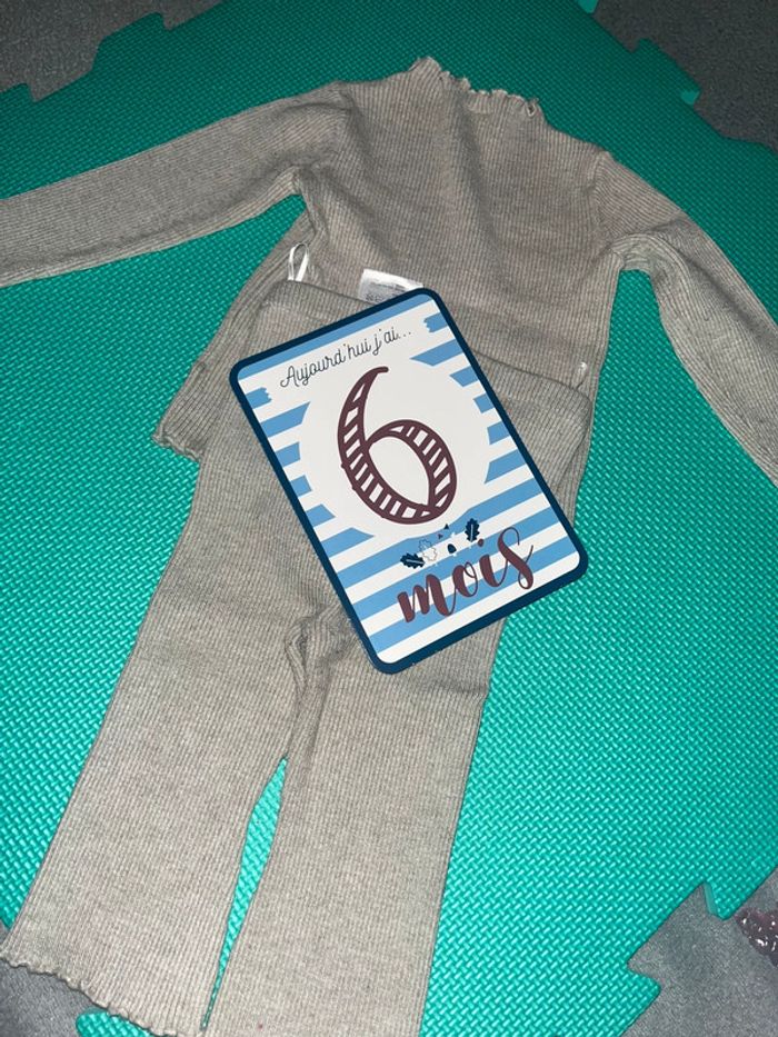 Ensemble pull pantalon beige H&M 6-9M