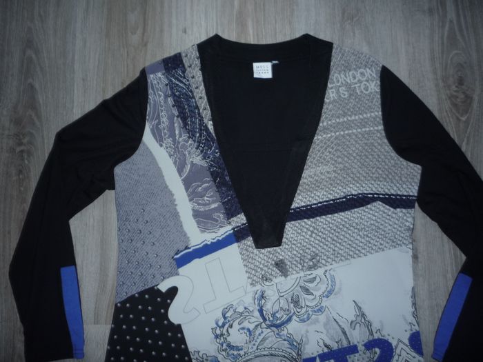 BLOUSE ML NOIRE ET MOTIFS "TREND BY MISS CAPTAIN" - TAILLE 42 - n°01 - photo numéro 2