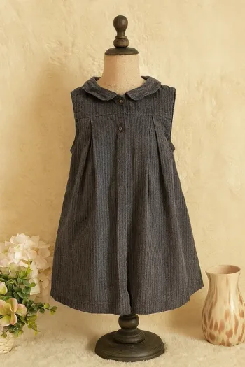 🖤🩶Très belle petite robe fille - style vintage chic col Claudine  fille 3ans TBE 🖤🩶