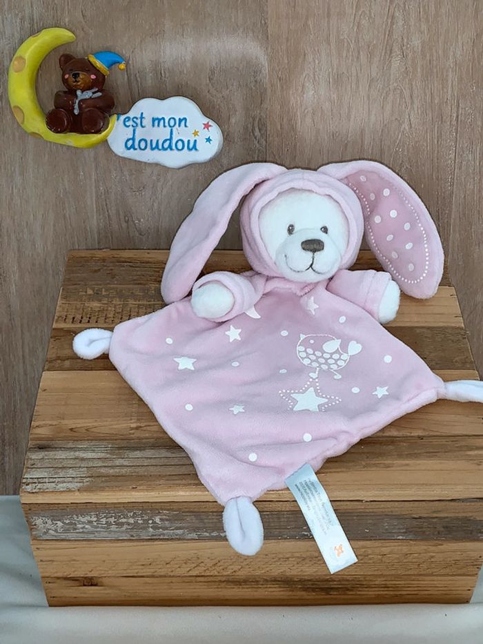 NIC164 doudou ours 🐻 lapin nicotoy