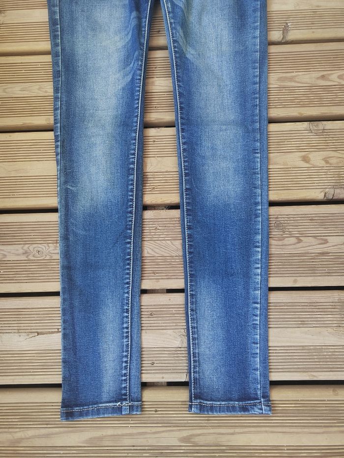 Jean Femme Taille Basse Foncé – CC Fashion – Taille S/36 – Look Y2K Tendance - photo numéro 2