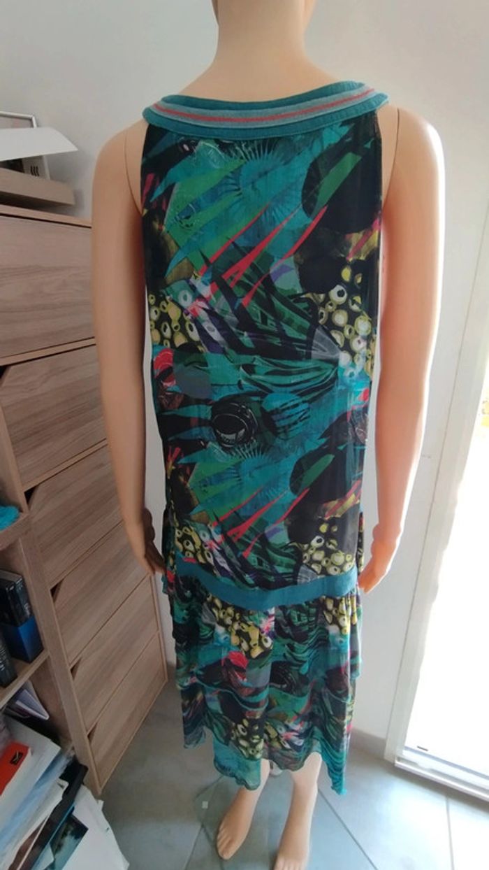 Robe verte avec motifs ixoo taille 46 femme - photo numéro 12