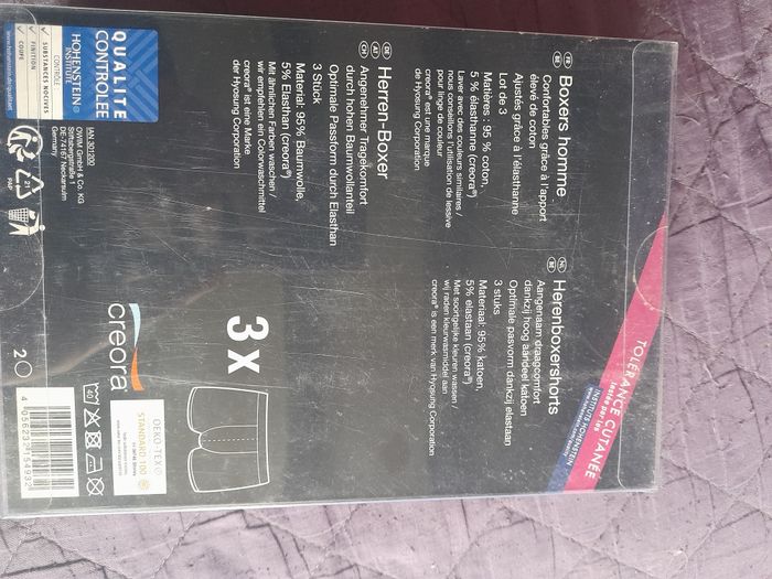 Lot de 3 boxers, marque Livergy, taille XL - photo numéro 2
