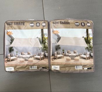 2 voiles d’ombrage neuves