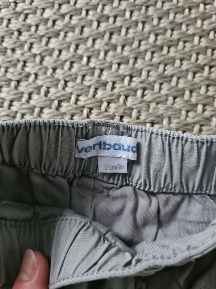 Lot de 2 Pantalons gris - 6 mois - photo numéro 4