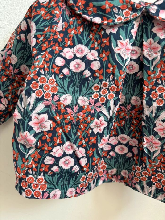Chemise manches longues fleurie Jacadi 3 mois - photo numéro 3