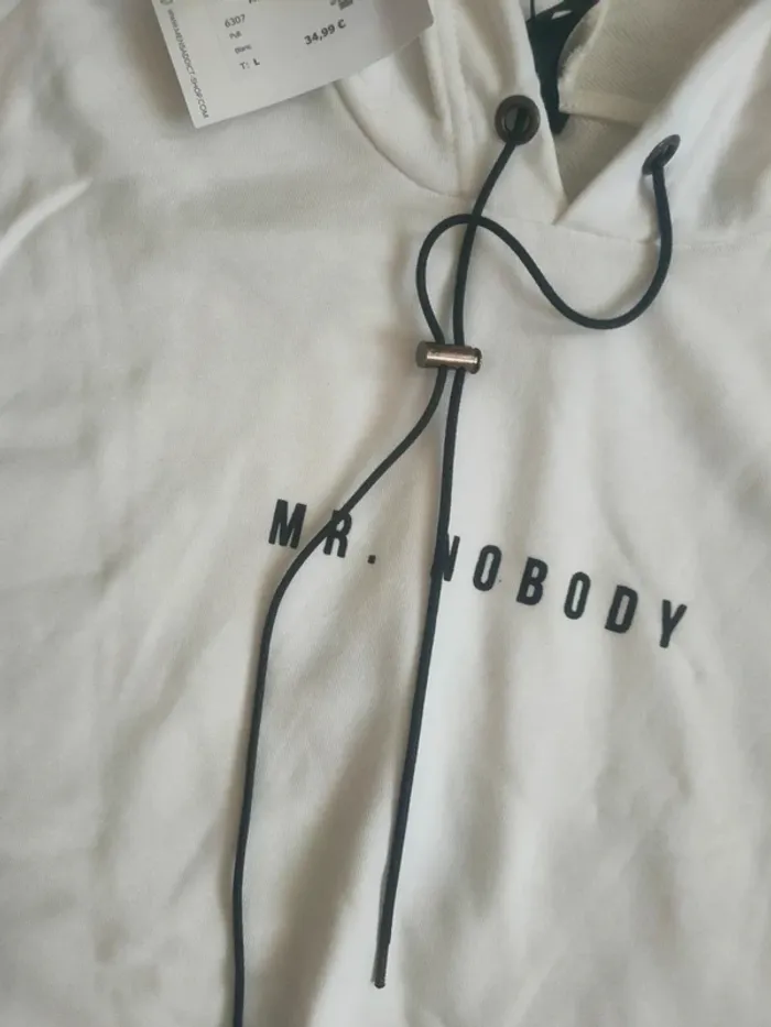 Pull sweat à capuche pour homme blanc L - photo numéro 4