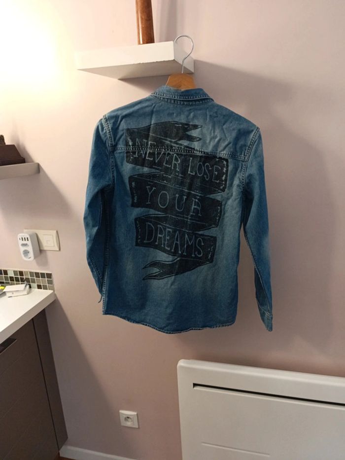 Magnifique chemise épaisse en jean Gémo 14 ans - photo numéro 3