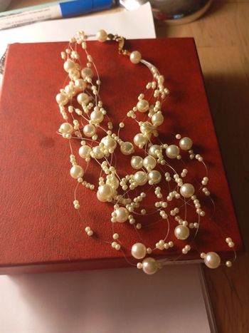 Collier perles sur fil