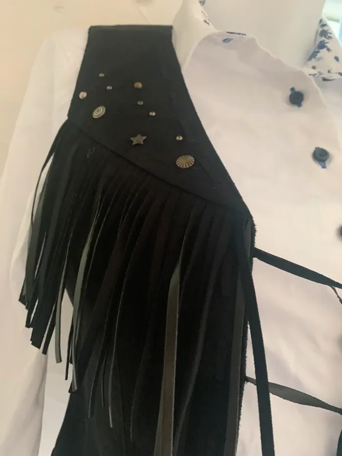 Boléro fascinate taille 38 noir à frange - photo numéro 4