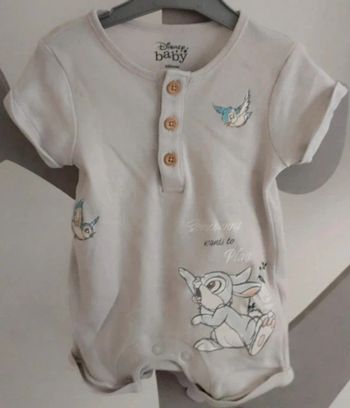 Combishort grise Pampam Disney Primark taille 0-3 mois