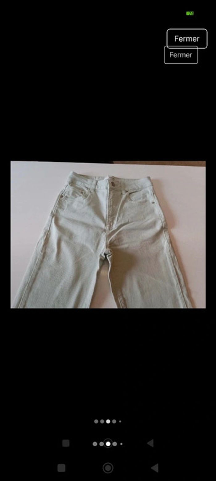 Pantalon jeans femme Stradivarius taille 34 coupe droite - photo numéro 4