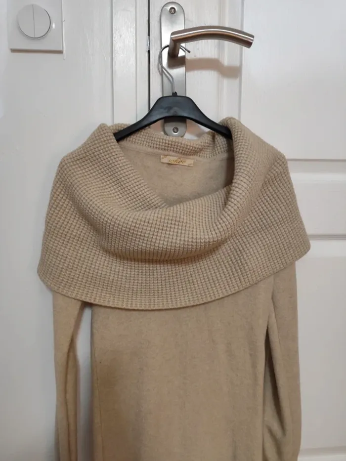 Robe pull beige - photo numéro 2