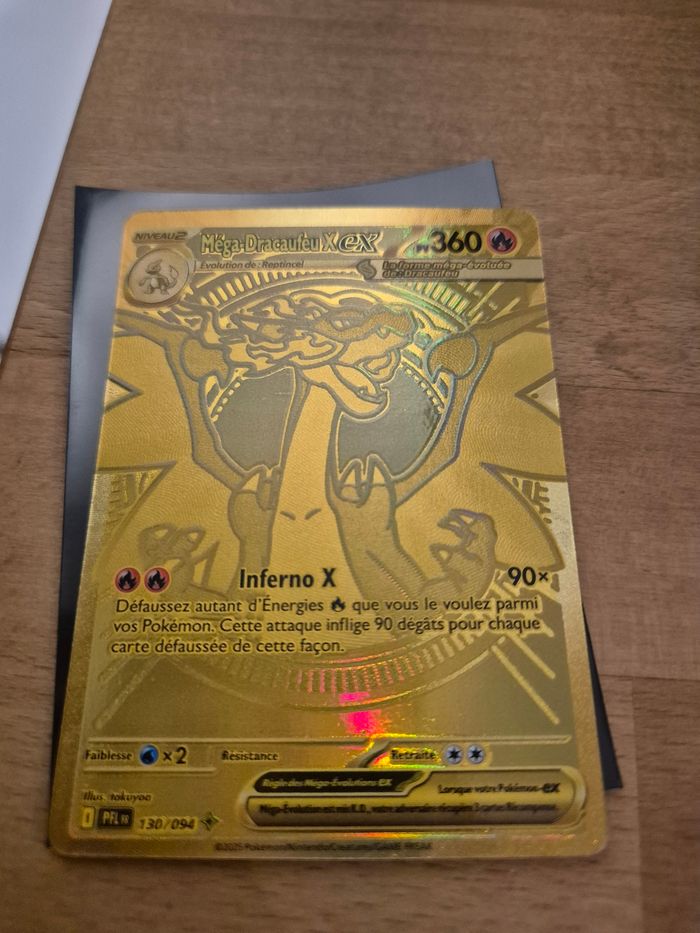 Carte méga dracaufeu gold me2 - photo numéro 2