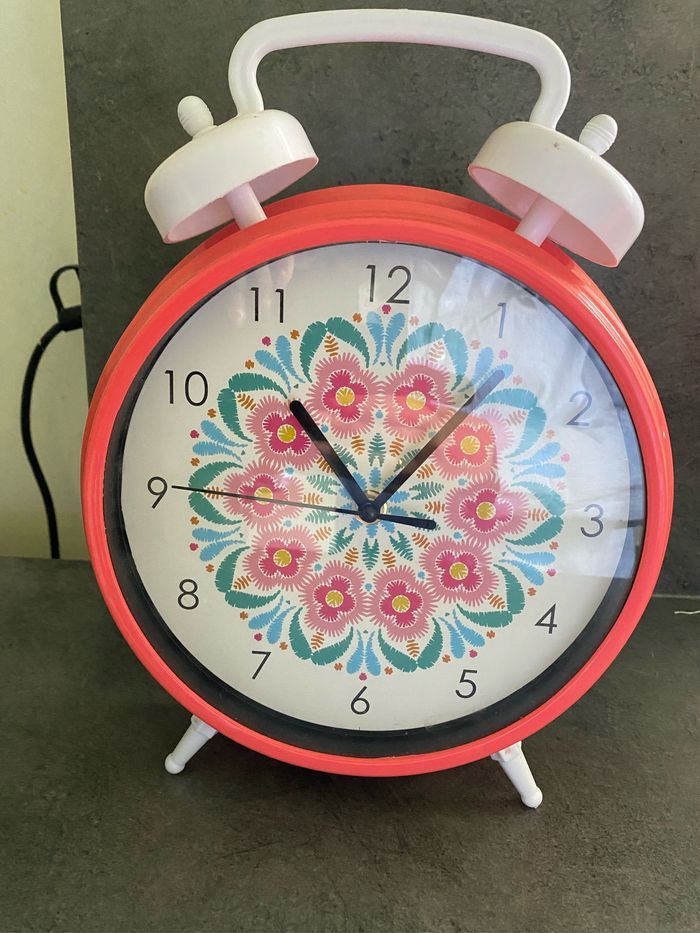 Horloge réveil floral - photo numéro 3