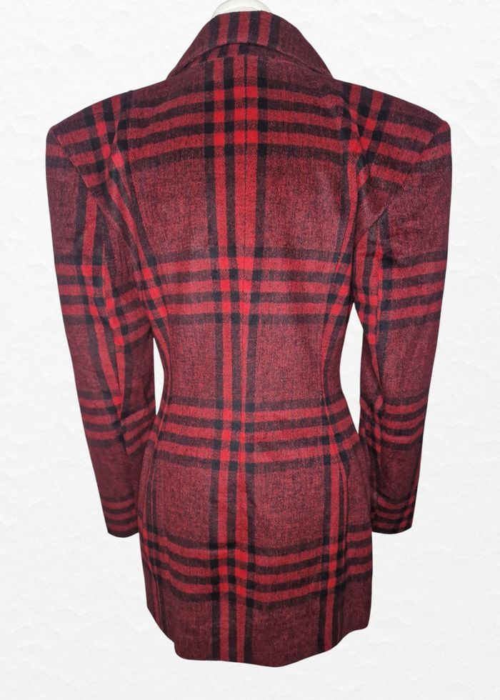 Manteau femme à carreaux rouge et noir Miss Selfridge Taille 36 - photo numéro 5
