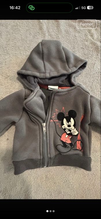 Veste à capuche Mickey Disney 