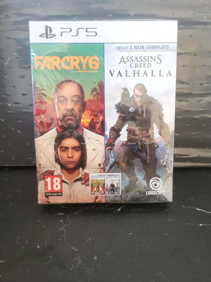 Coffret neuf PS5 farcry 6 + assassin's creed valhalla