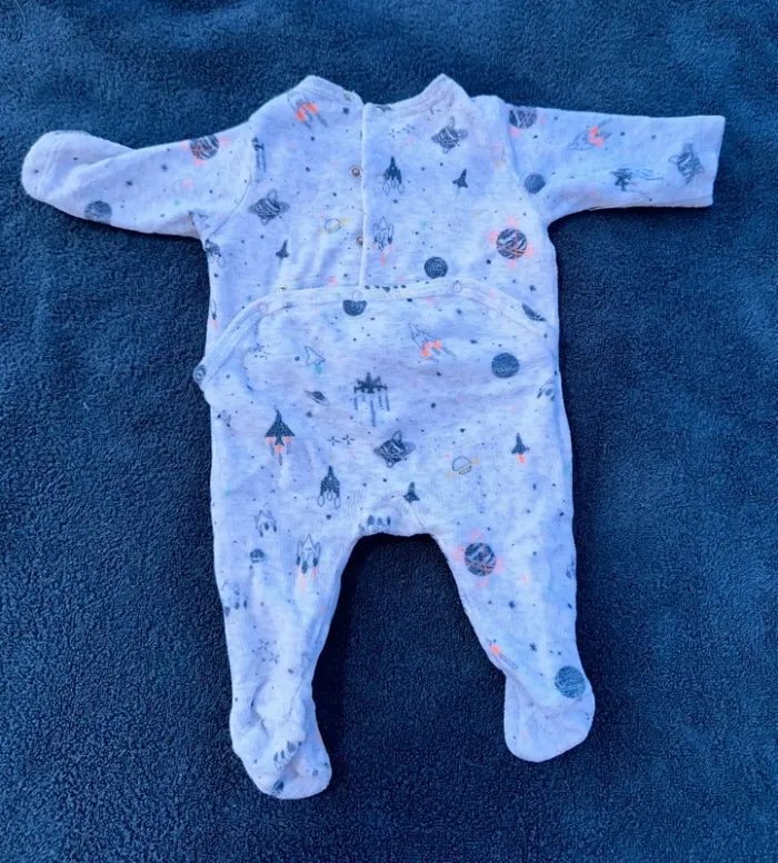 Pyjama velours 1 mois - photo numéro 2