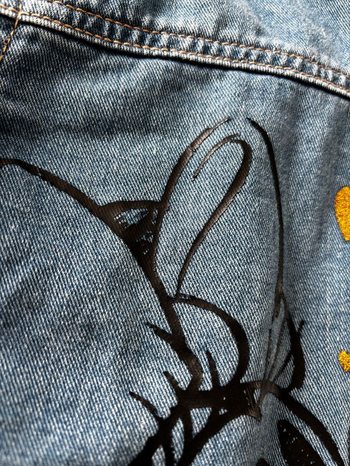 Veste en jean Minnie noir/doré DISNEY t.18m - photo numéro 6