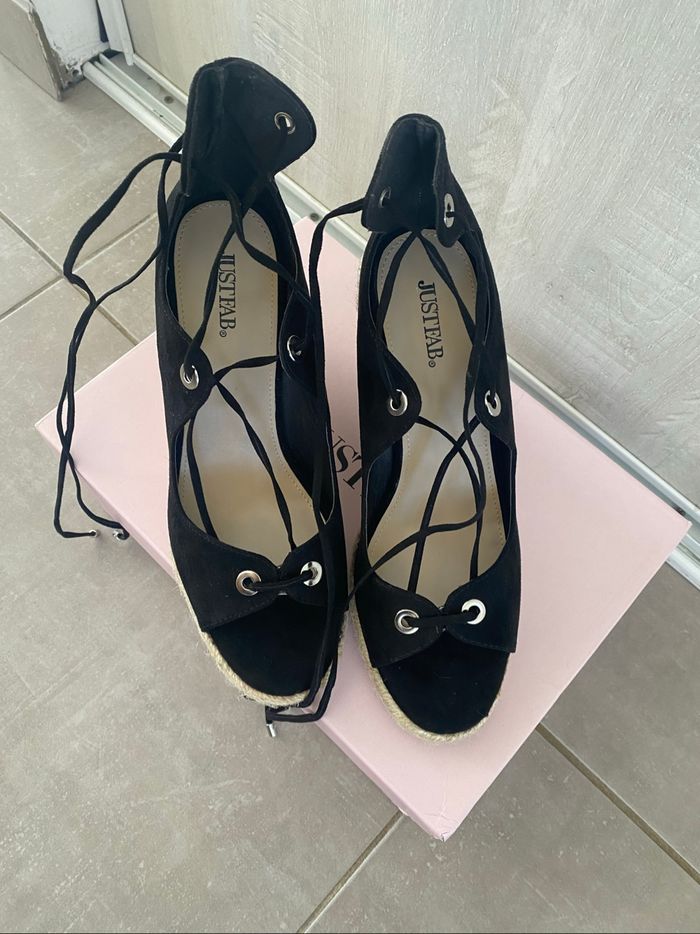Chaussures compensées noires - photo numéro 6
