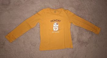 T shirt manche longue jaune moutarde kiabi 10 ans
