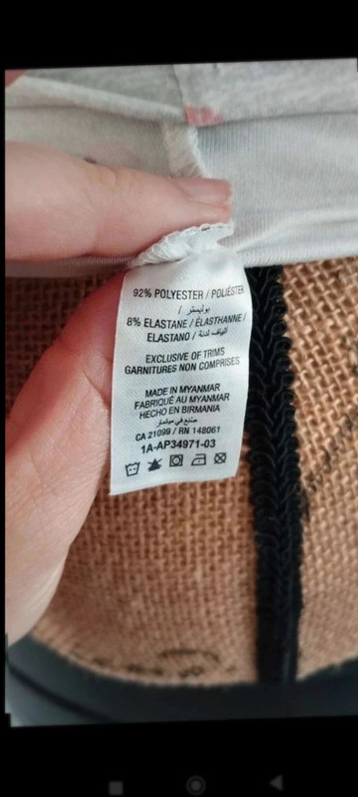 Débardeur gris  taille  XS  noix de coco - photo numéro 4