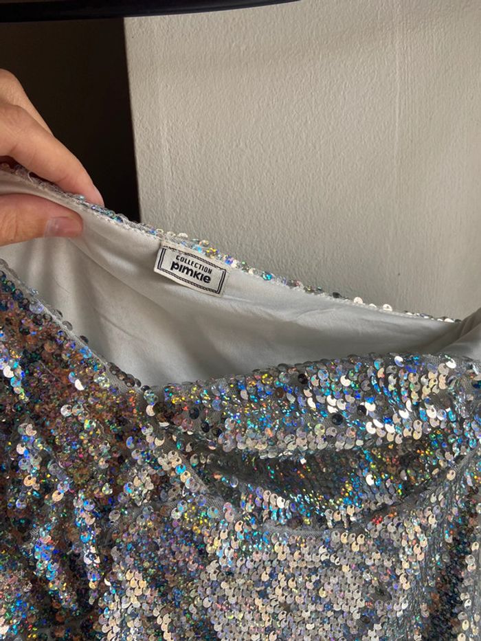 Robe asymétrique à paillettes Pimkie - photo numéro 2