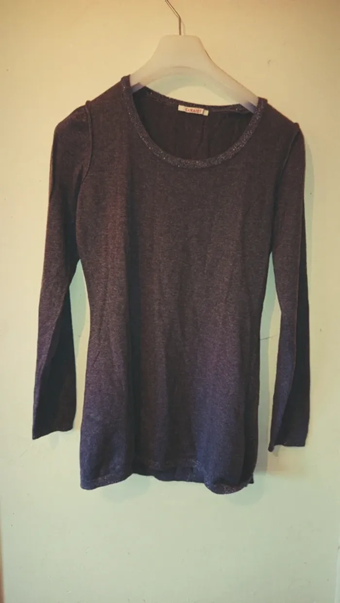 Pull camaïeu marron - photo numéro 2