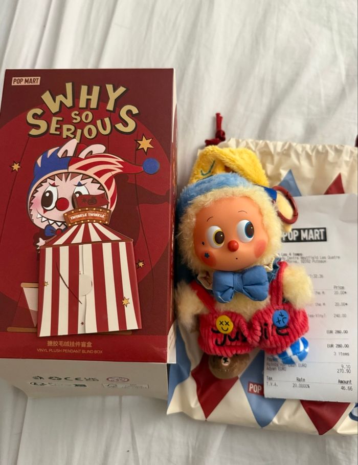 Popmart - Why so serious Series - Vinyl Plush Pendant « Rainbow jelly bean » - photo numéro 2